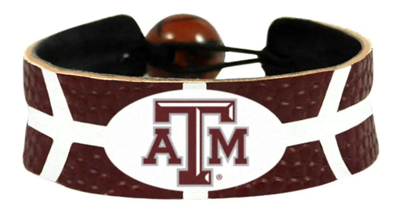  Texas A M Aggies Leather Bracelet Ceramic Bead Team Color -  ToylandEU™