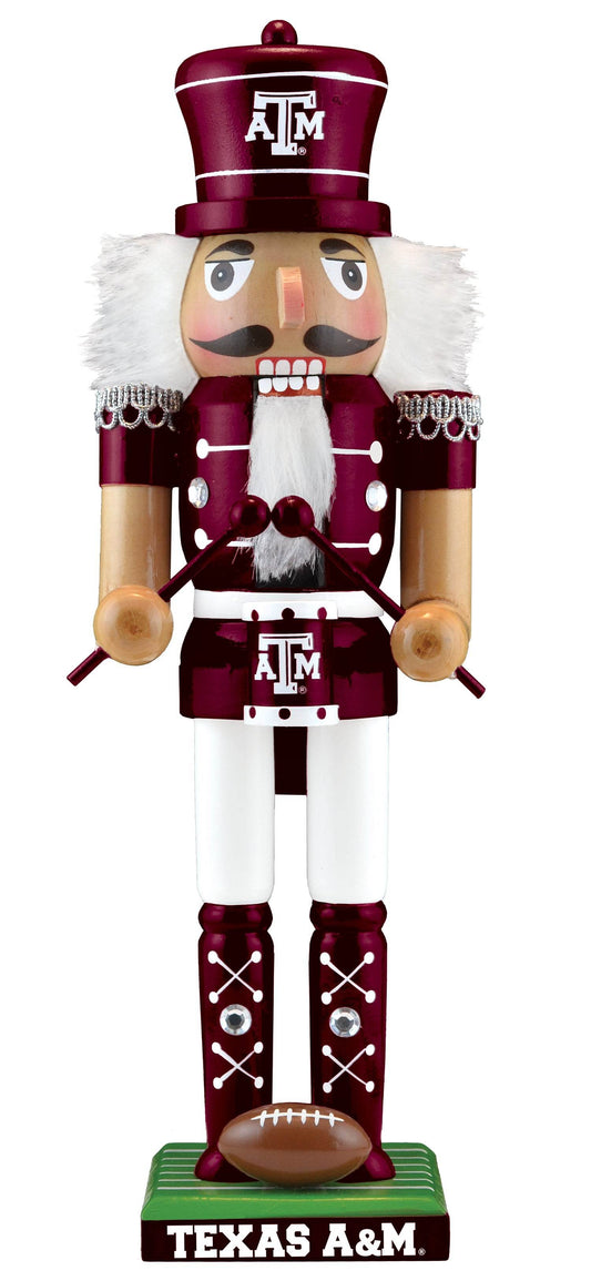 Texas A M Aggies Nutcracker Handcrafted Solid Wood 12 Inch - ToylandEU