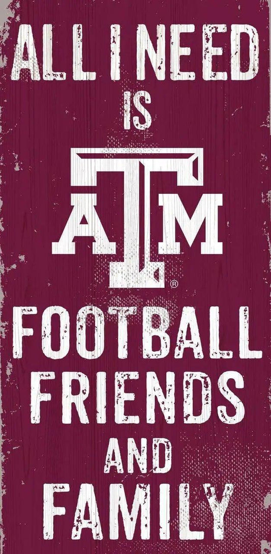  Texas A M Aggies Wood Sign 6x12 Football Friends And Family -  ToylandEU™