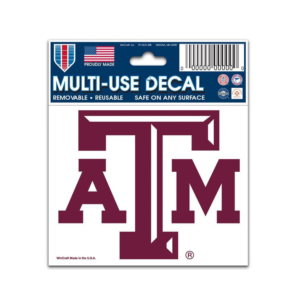 Texas AM Aggies Decal 3x4 Multi Use Outdoor Durable Vinyl - ToylandEU