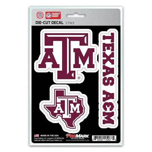  Texas AM Aggies Die Cut Decal 3 Pack Premium Adhesive -  ToylandEU™