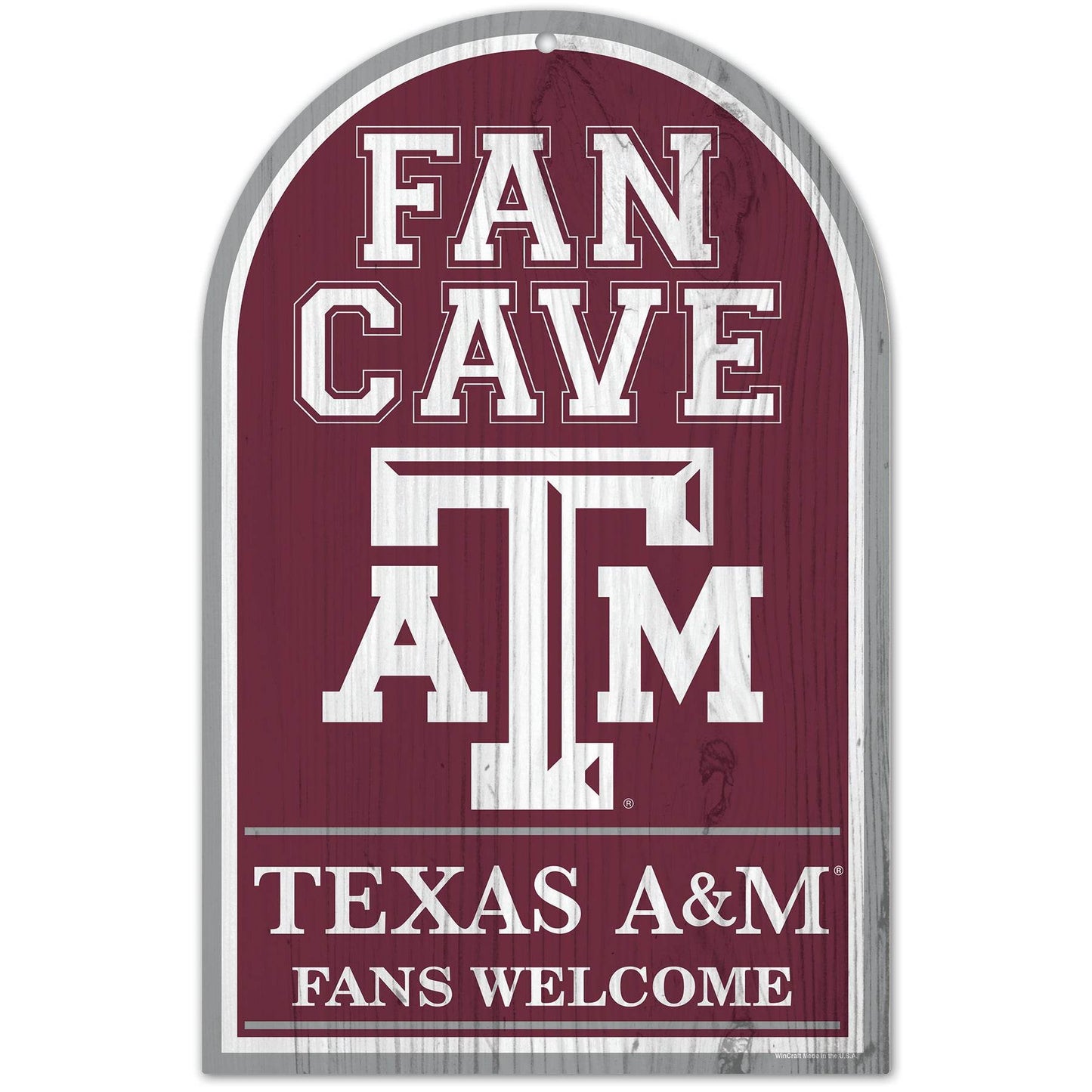 Texas AM Aggies Sign 11x17 Wood Arched Fan Cave Decor - ToylandEU