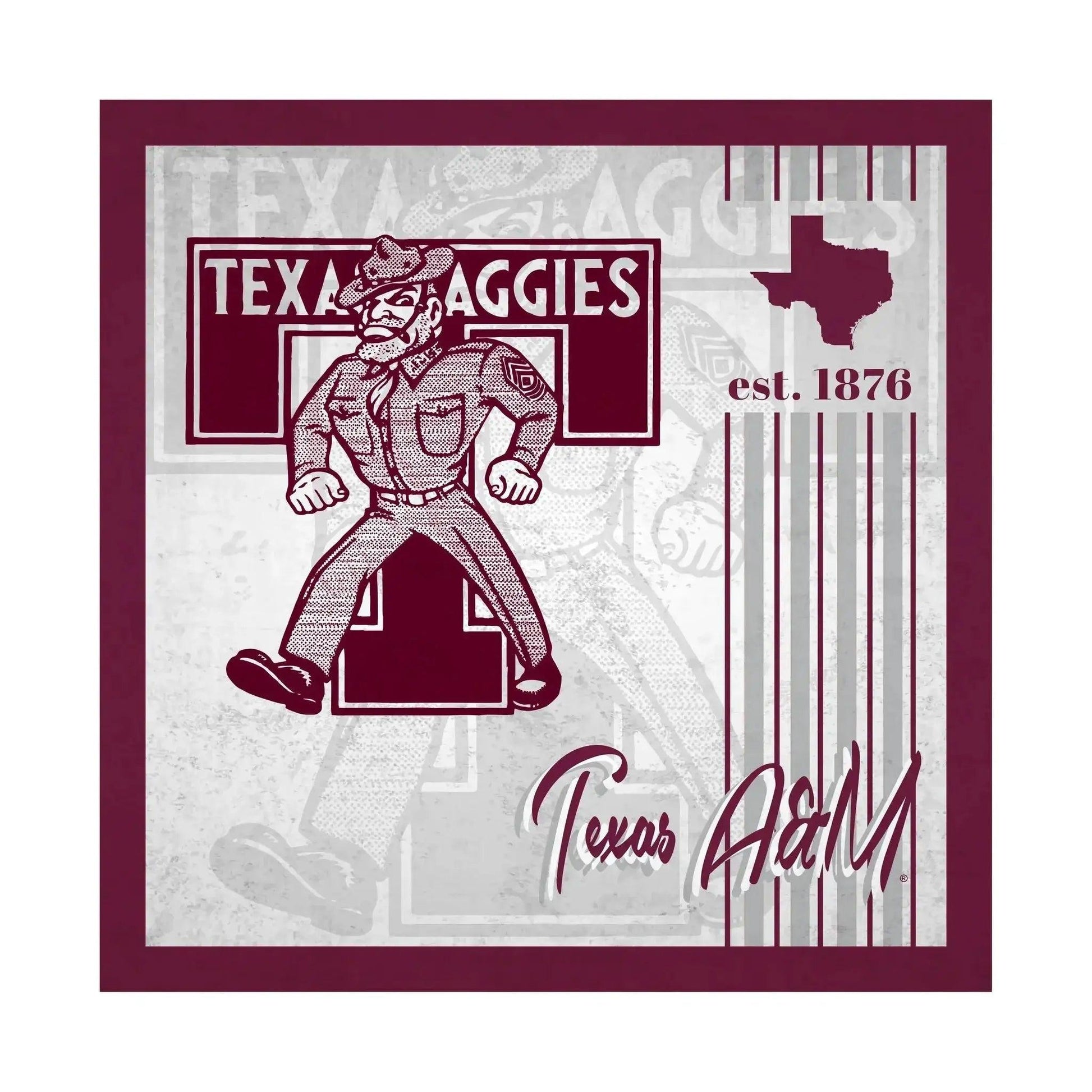  Texas AM Aggies Sign Wood 10x10 Album Design Wall Decor -  ToylandEU™