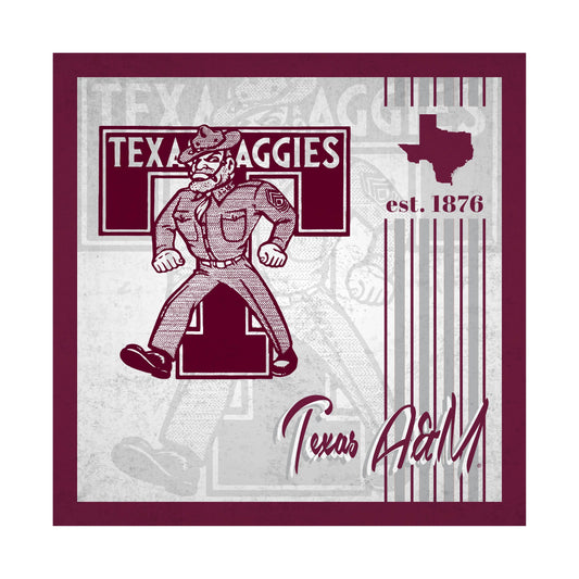 Texas AM Aggies Sign Wood 10x10 Album Design Wall Decor - ToylandEU