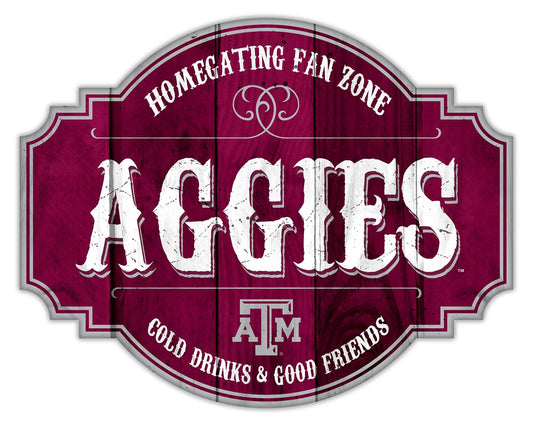Texas AM Aggies Wood Sign 12 Inch Homegating Tavern - ToylandEU