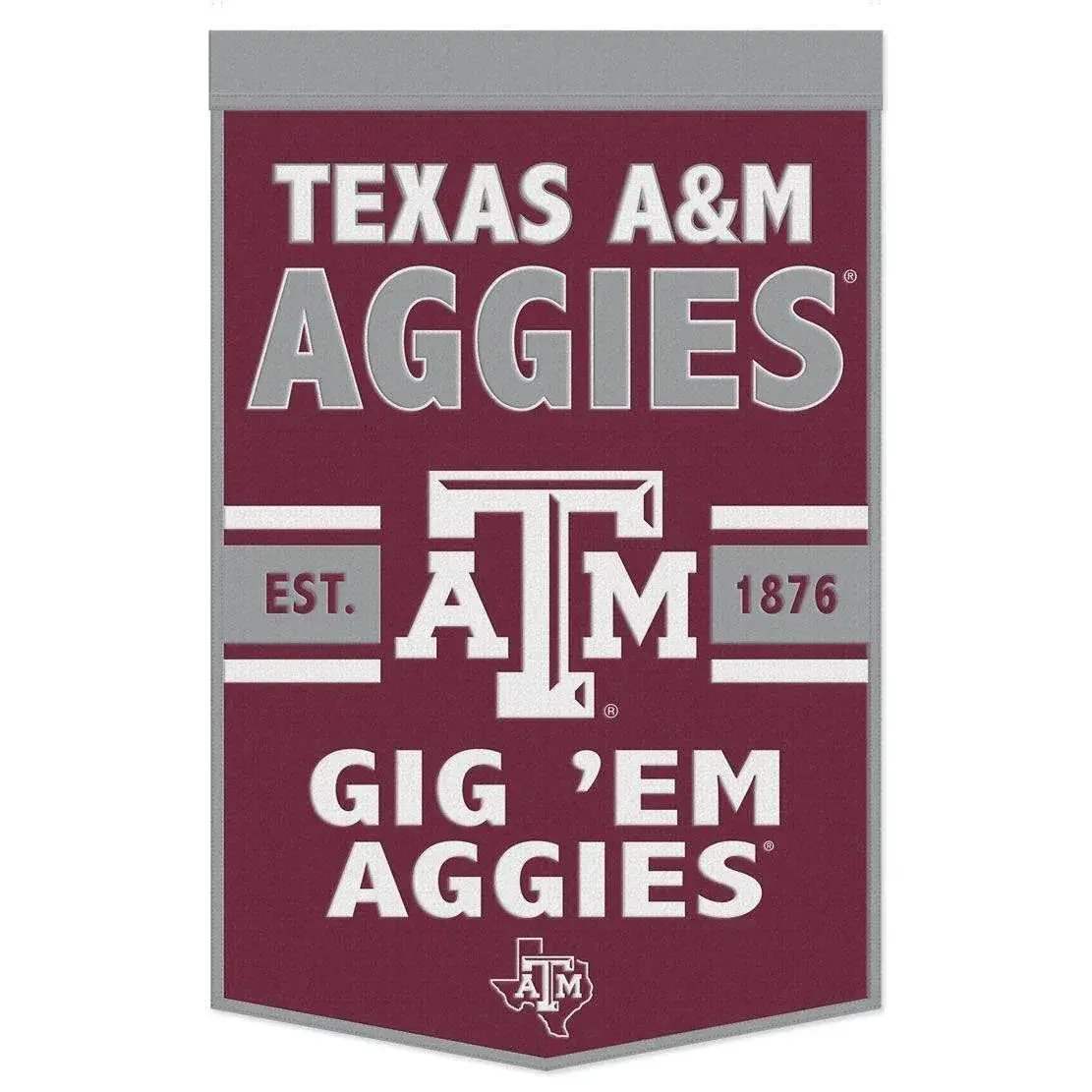  Texas AM Aggies Wool Banner 24x38 Dynasty Slogan Design -  ToylandEU™