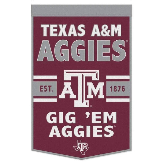  Texas AM Aggies Wool Banner 24x38 Dynasty Slogan Design -  ToylandEU™