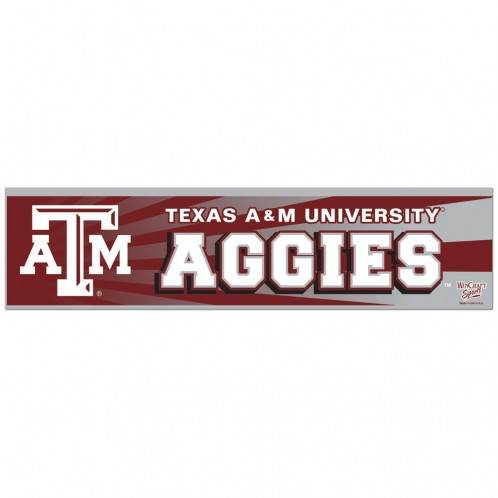 Texas Aggies 3x12 Decal Bumper Strip Licensed Official - ToylandEU