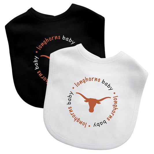 Texas Longhorns Baby Bib 2 Pack Officially Licensed Unisex - ToylandEU