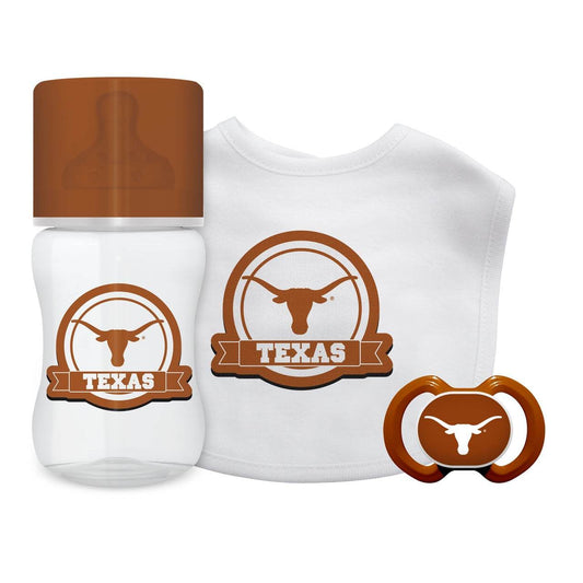 Texas Longhorns Baby Gift Set 3 Piece Bib Bottle Pacifier - ToylandEU