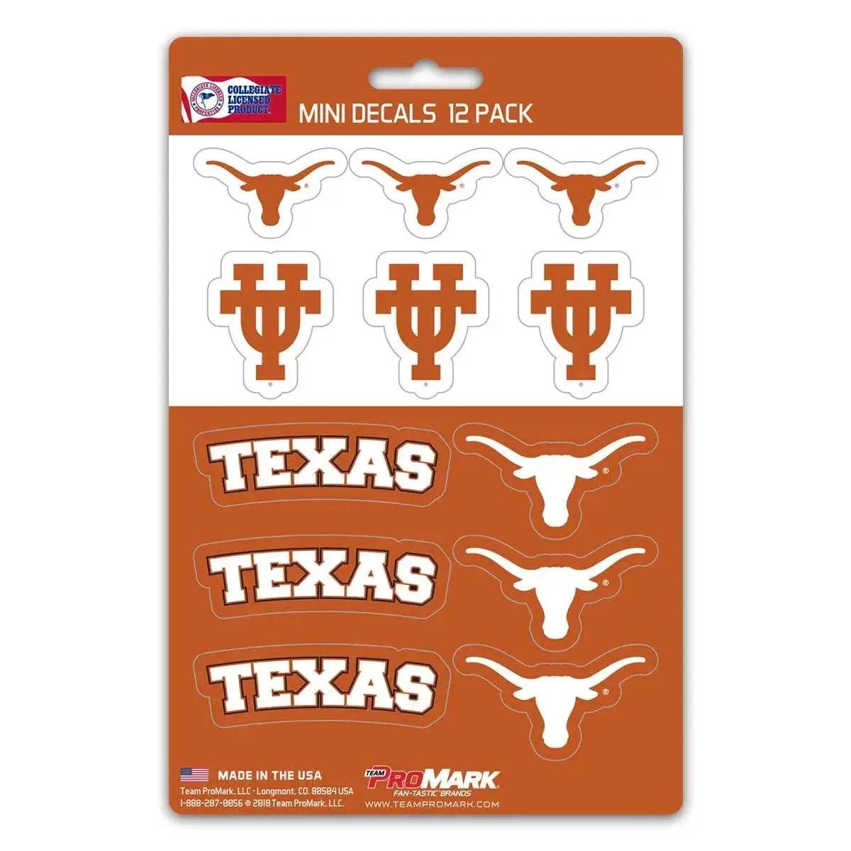  Texas Longhorns Decal Set Mini 12 Pack Vinyl Die Cut -  ToylandEU™