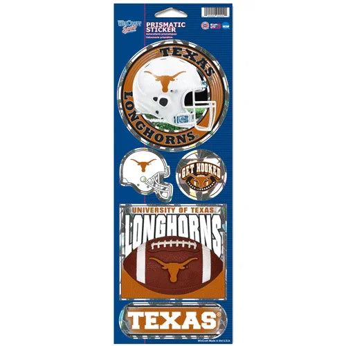 Texas Longhorns Die Cut Decal Prismatic Sticker 4x12 - ToylandEU