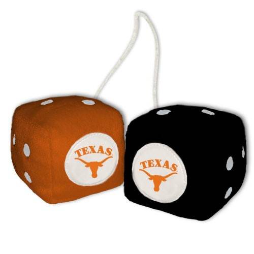 Texas Longhorns Fuzzy Dice Car Accessory Souvenir Bundle - ToylandEU