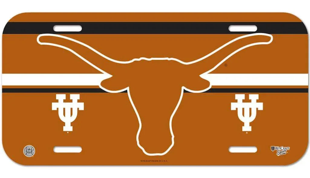 Texas Longhorns License Plate Plastic - ToylandEU