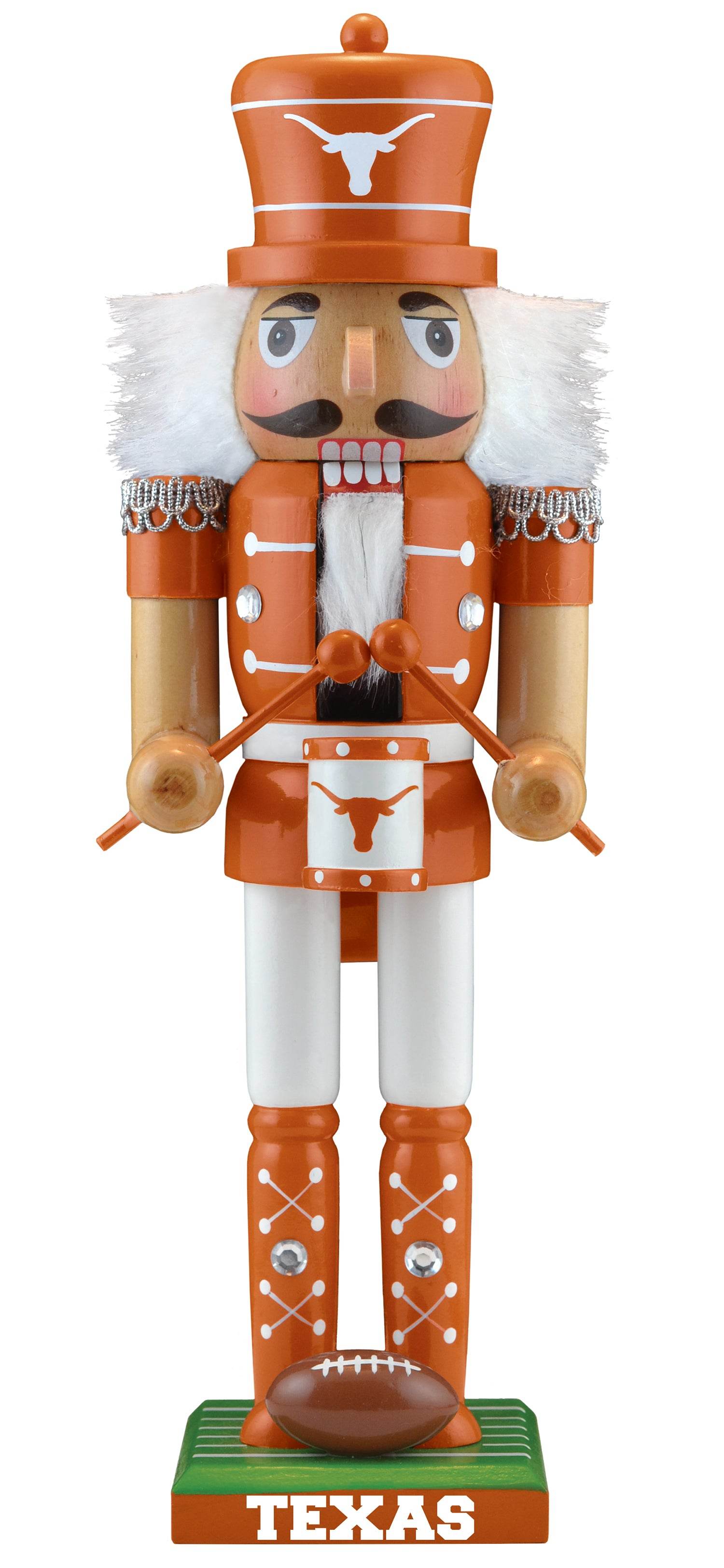 Texas Longhorns Nutcracker Handcrafted Wood Figurine - ToylandEU