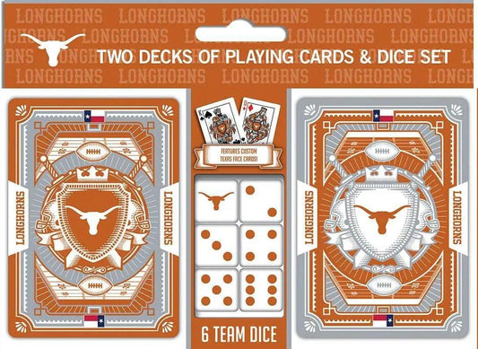  Texas Longhorns Playing Cards And Dice Set By MasterPieces -  ToylandEU™