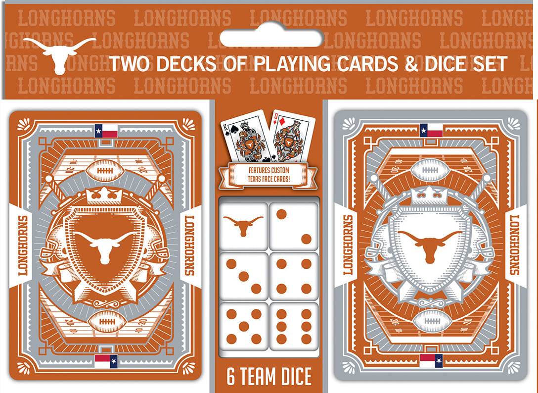 Texas Longhorns Playing Cards And Dice Set By MasterPieces - ToylandEU