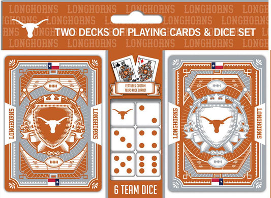 Texas Longhorns Playing Cards And Dice Set By MasterPieces - ToylandEU