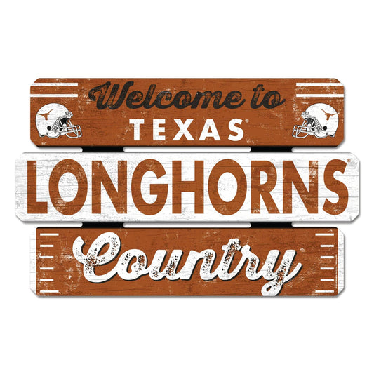 Texas Longhorns Sign 19x30 Wood Fence Outdoor Decor - ToylandEU