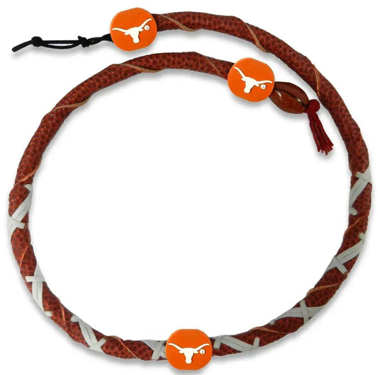  Texas Longhorns Spiral Football Necklace Genuine Leather -  ToylandEU™