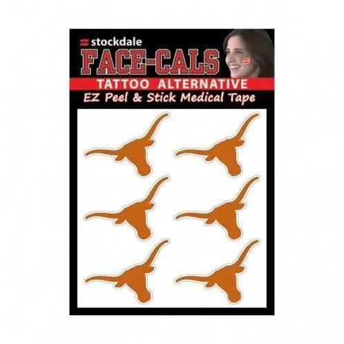  Texas Longhorns Tattoo Face Decals Waterless Peel And Stick -  ToylandEU™