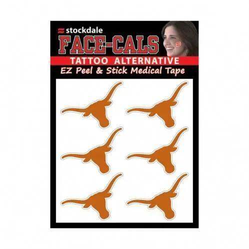  Texas Longhorns Tattoo Face Decals Waterless Peel And Stick -  ToylandEU™