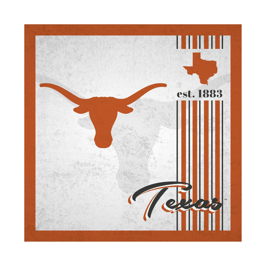Texas Longhorns Wood Sign 10x10 Album Design Decor Piece - ToylandEU