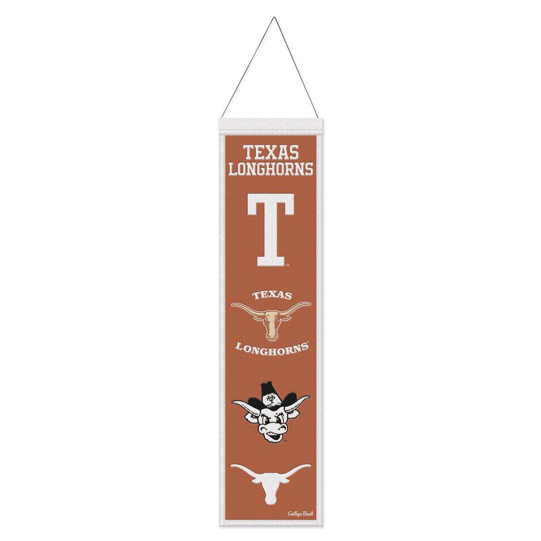 Texas Longhorns Wool Banner 8x32 Heritage Evolution Design - ToylandEU