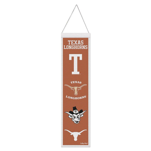 Texas Longhorns Wool Banner 8x32 Heritage Evolution Design - ToylandEU