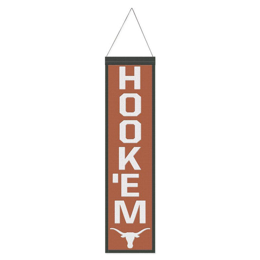 Texas Longhorns Wool Banner 8x32 Heritage Slogan Custom - ToylandEU
