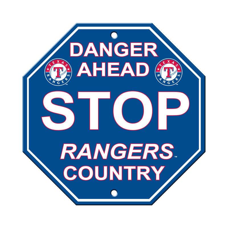 Texas Rangers 12x12 Plastic Stop Style Sign Made in USA - ToylandEU