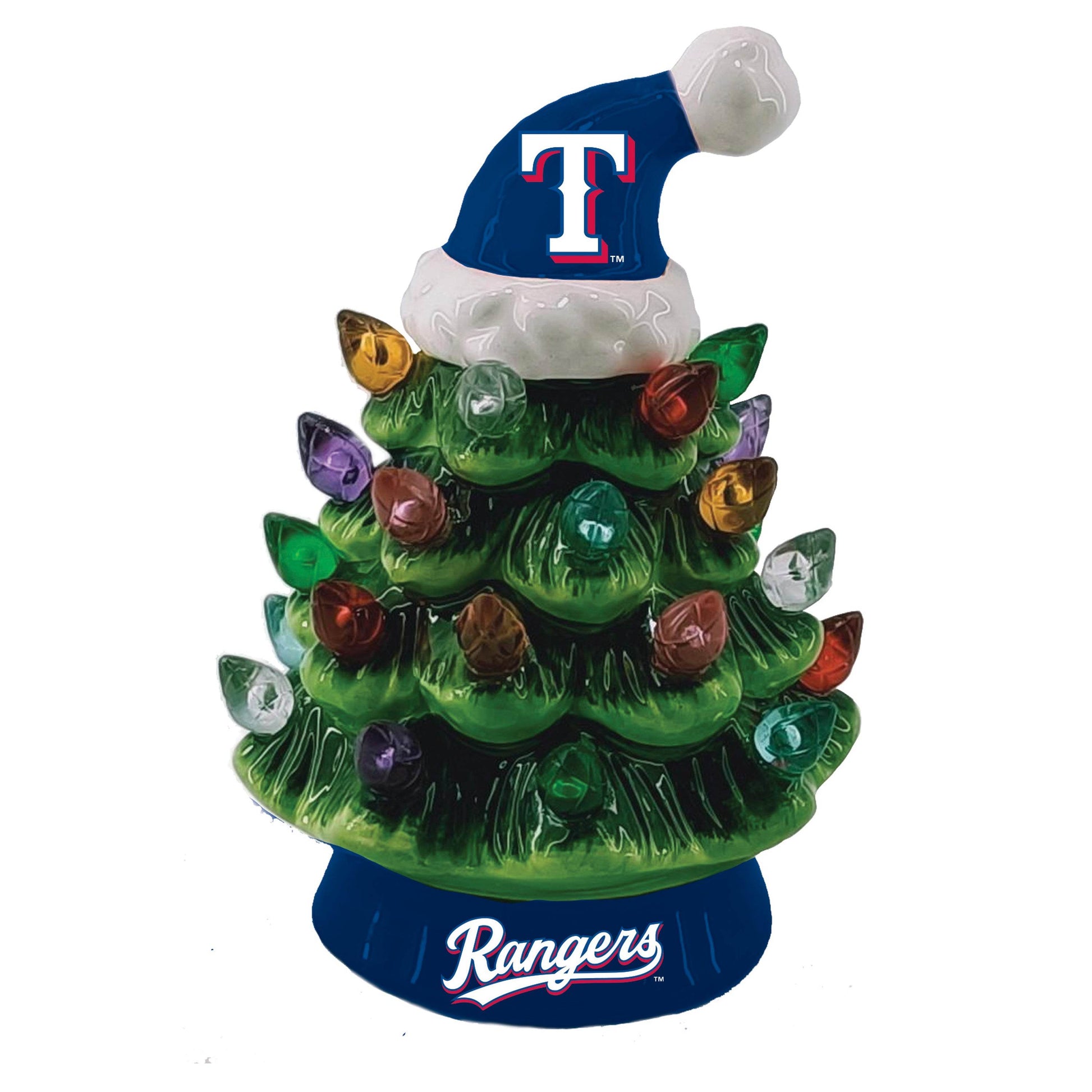 Texas Rangers Christmas LED Tabletop Tree Decor 4 Inch - ToylandEU