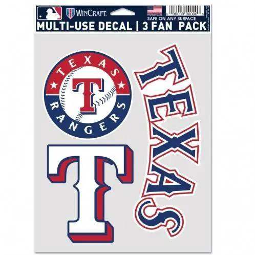 Texas Rangers Decal Set 3 Pack Removable Indoor Outdoor -  ToylandEU™