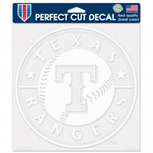 Texas Rangers Die Cut White Decal 8x8 Special Order - ToylandEU