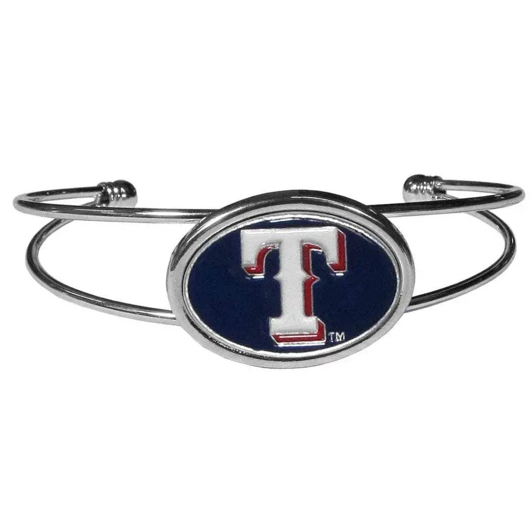 Texas Rangers Double Bar Cuff Bracelet With Enamel Logo - ToylandEU