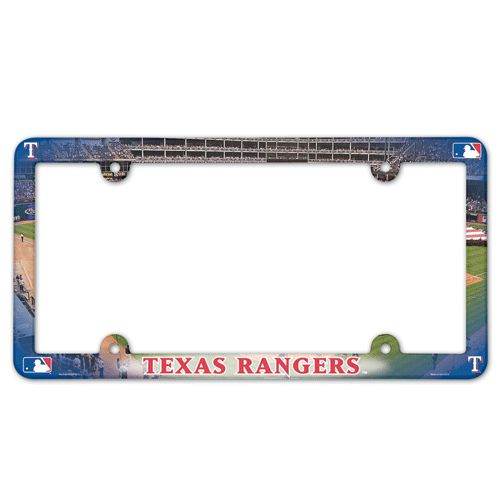 Texas Rangers License Plate Frame Full Color Special Order - ToylandEU
