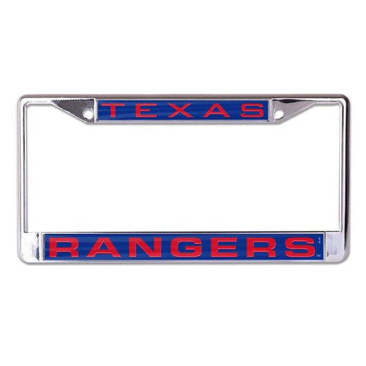 Texas Rangers License Plate Frame Inlaid Chrome Finish - ToylandEU
