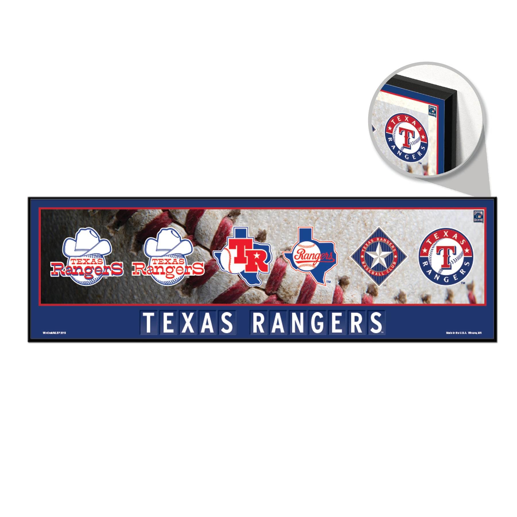 Texas Rangers Sign 9x30 Wood Evolution Outdoor Display - ToylandEU