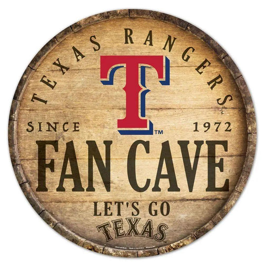  Texas Rangers Wood Sign Round 14 Inch Barrel Top Decor -  ToylandEU™