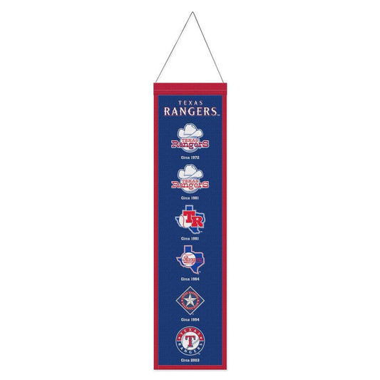 Texas Rangers Wool Banner 8x32 Heritage Evolution Design - ToylandEU