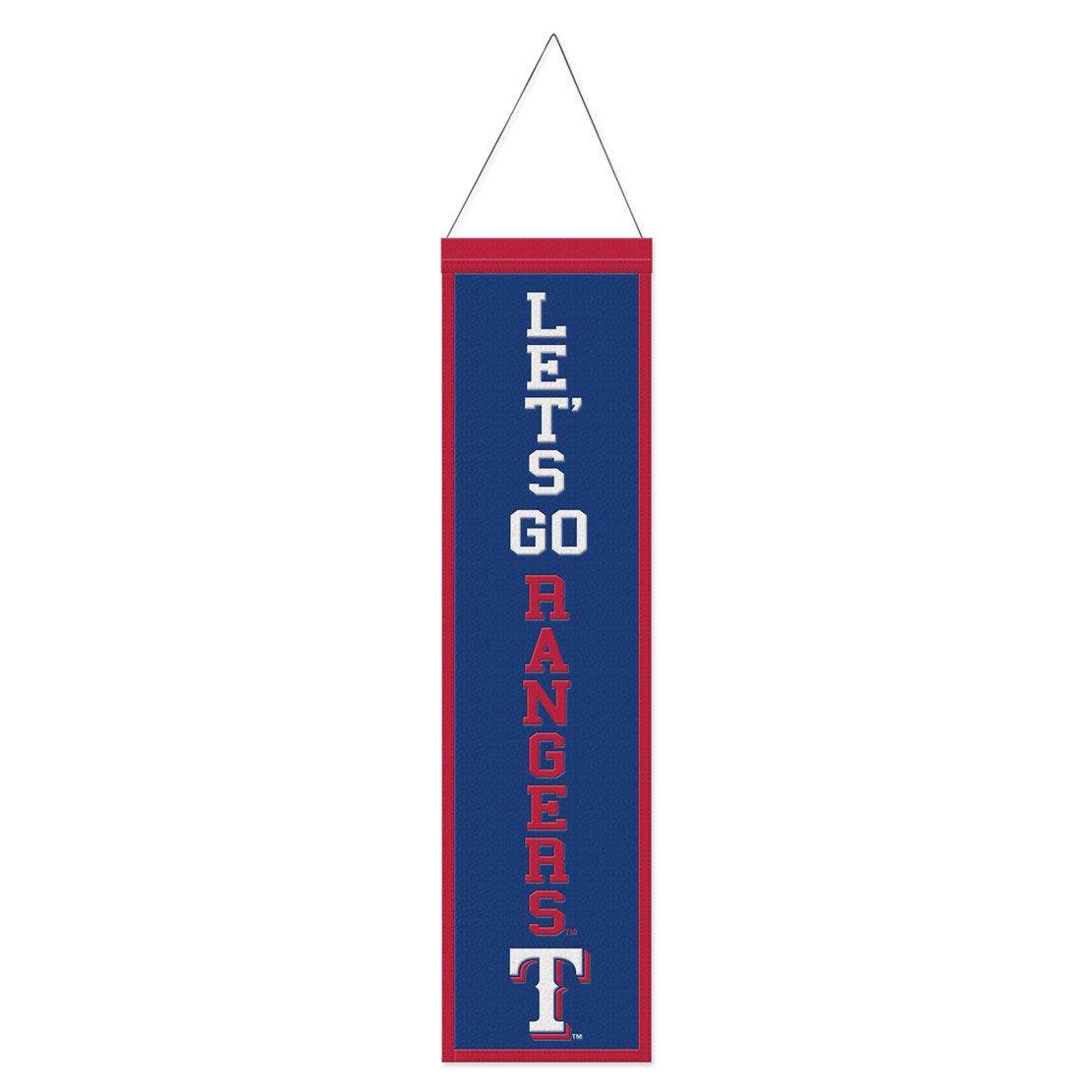 Texas Rangers Wool Banner 8x32 Heritage Slogan Design - ToylandEU