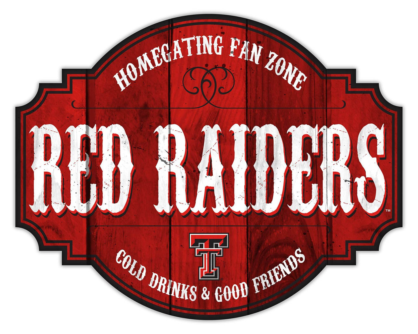 Texas Tech Red Raiders Wood Sign 12 Inch Homegating Tavern - ToylandEU
