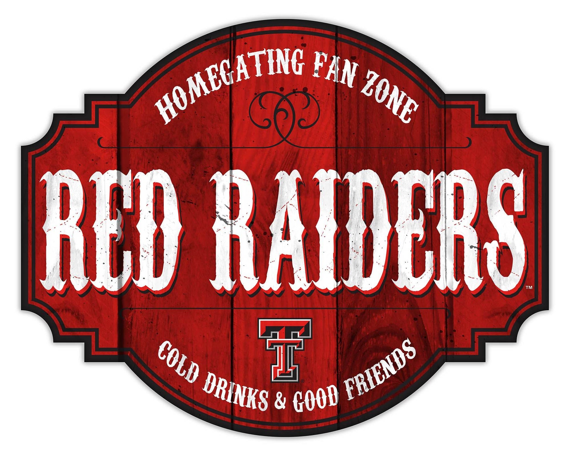 Texas Tech Red Raiders Wood Sign 12 Inch Homegating Tavern - ToylandEU