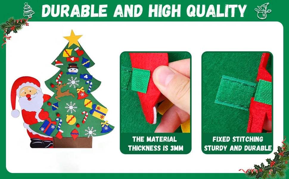 Thanksgiving Felt Tree Craft Kit Fall Tree Montessori Busy Board Family Decorations Activity Education Toy Wall Hanging Gifts - ToylandEU