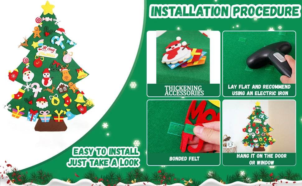 Thanksgiving Felt Tree Craft Kit Fall Tree Montessori Busy Board Family Decorations Activity Education Toy Wall Hanging Gifts - ToylandEU