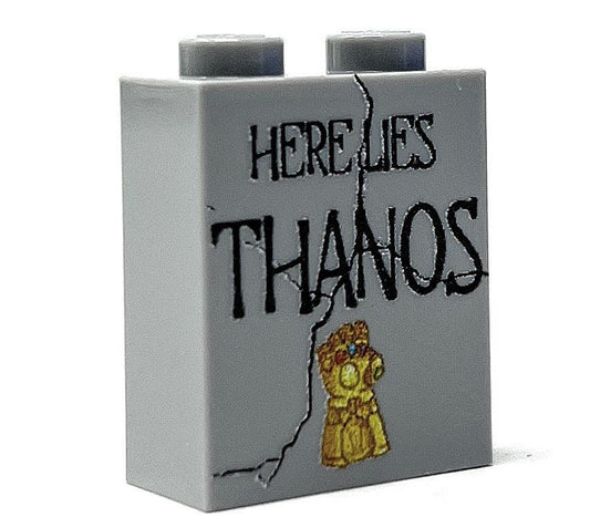 LEGO Thanos Tombstone 1x2x2 Brick Custom Printed Halloween Decor - ToylandEU