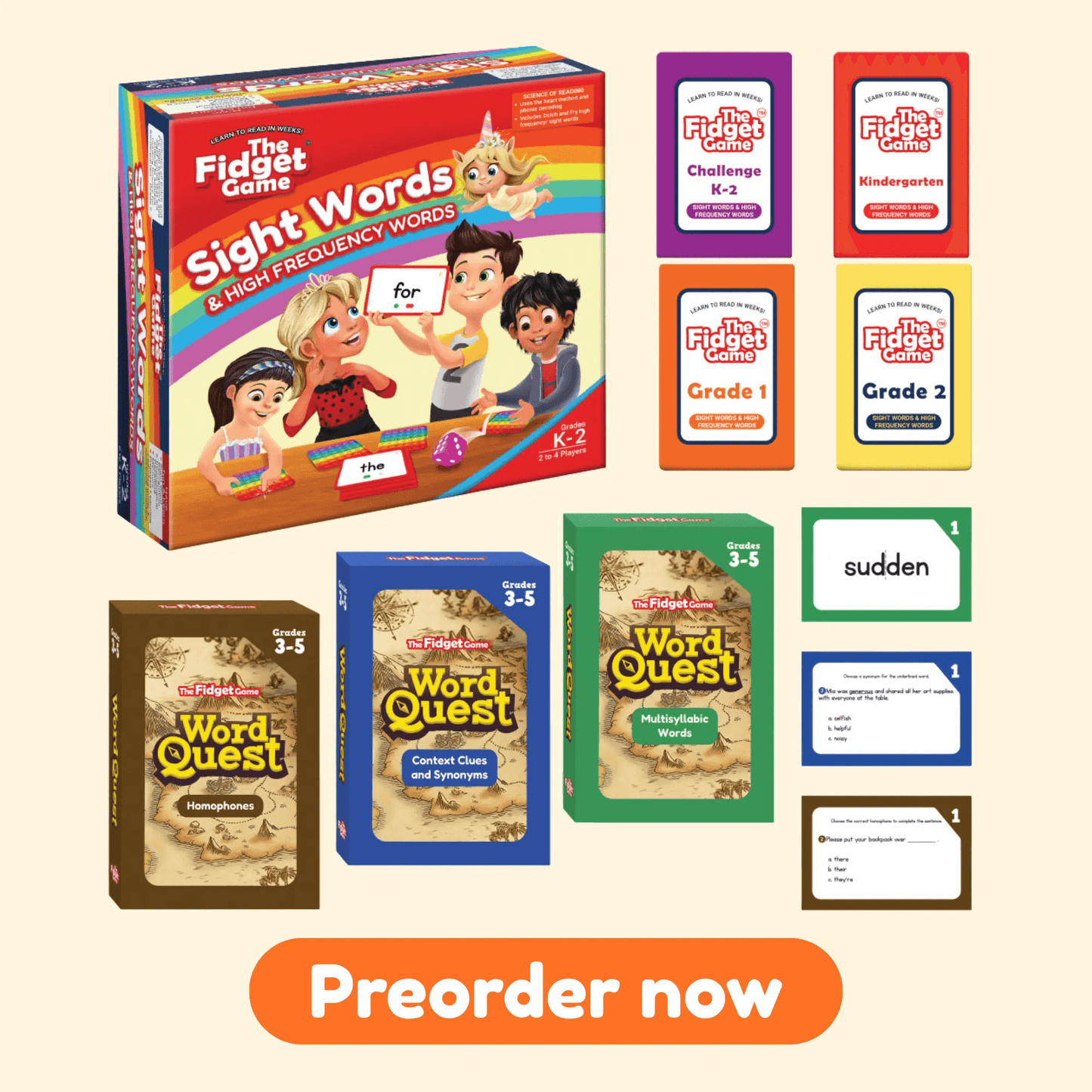 The Fidget Game: Sight Words Edition - The Fidget Games