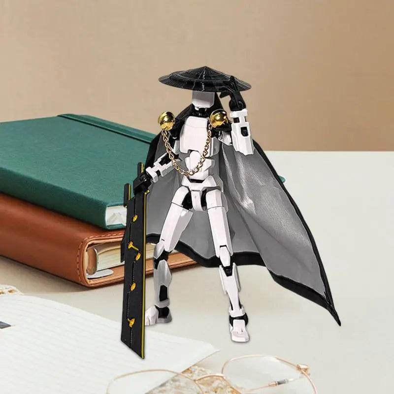 The Fifth Generation Multi-Jointed Movable Figure T13 Dummy Doll Kid Toys With Hat And Cloak Artistic Sense Collection Decor - ToylandEU