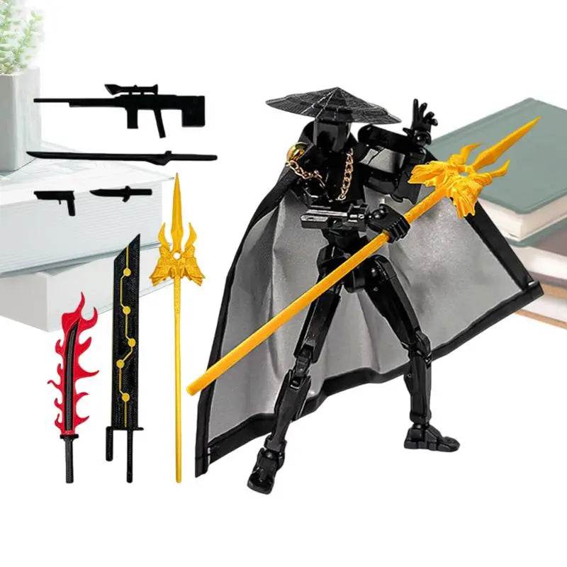 The Fifth Generation Multi-Jointed Movable Figure T13 Dummy Doll Kid Toys With Hat And Cloak Artistic Sense Collection Decor - ToylandEU