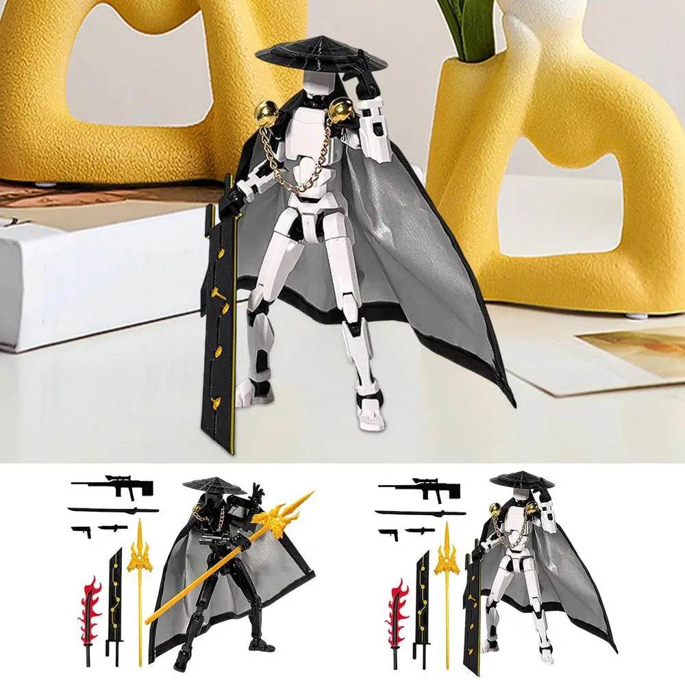 The Fifth Generation Multi-Jointed Movable Figure T13 Dummy Doll Kid Toys With Hat And Cloak Artistic Sense Collection Decor - ToylandEU